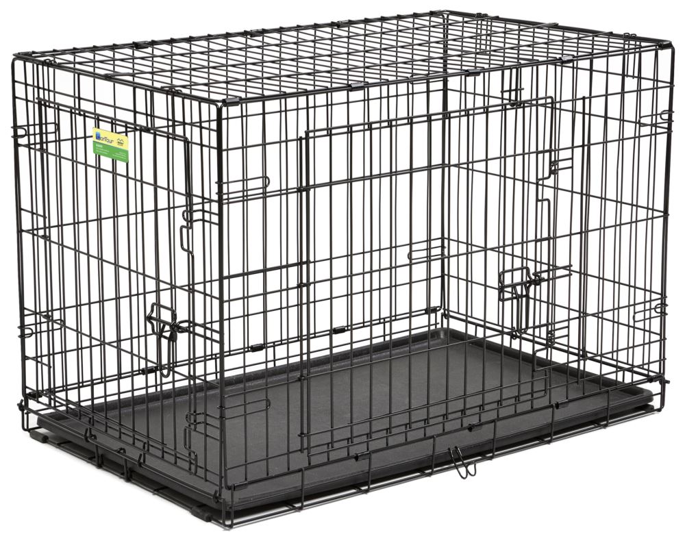 General Pet Supply Contour Double Door Dog Crate, 48 in.