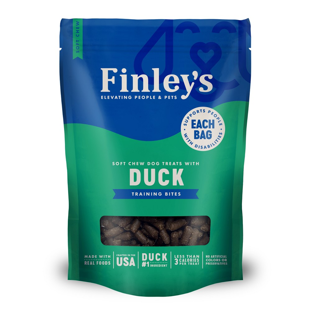 Finleys Duck Soft Training Bite Dog Treats 16 oz