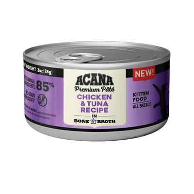 Acana Chicken + Tuna Recipe in Bone Broth For Kittens Wet Cat Food, 3 oz Can