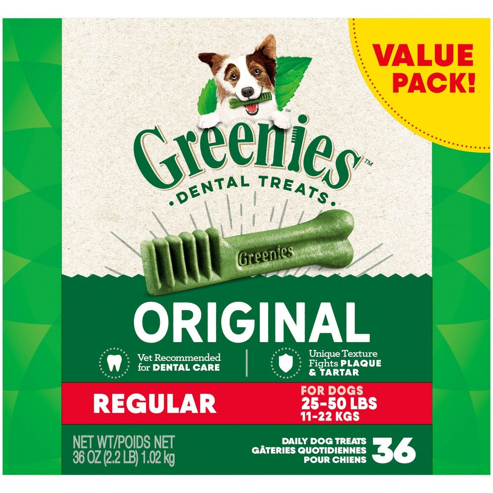 Greenies Regular Size Natural Dental Dog Treats, 36 oz.