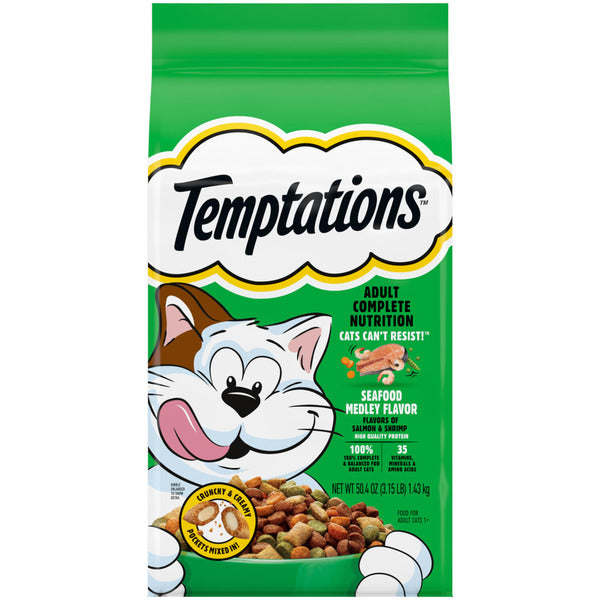Temptations MixUps Seafood Medley Flavor Dry Cat Food 3.1lb Bag