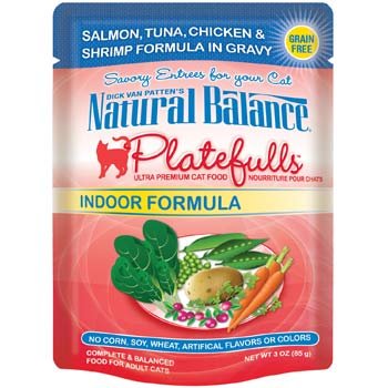 Natural Balance Platefulls Indoor Adult Wet Cat Food, 3 oz.