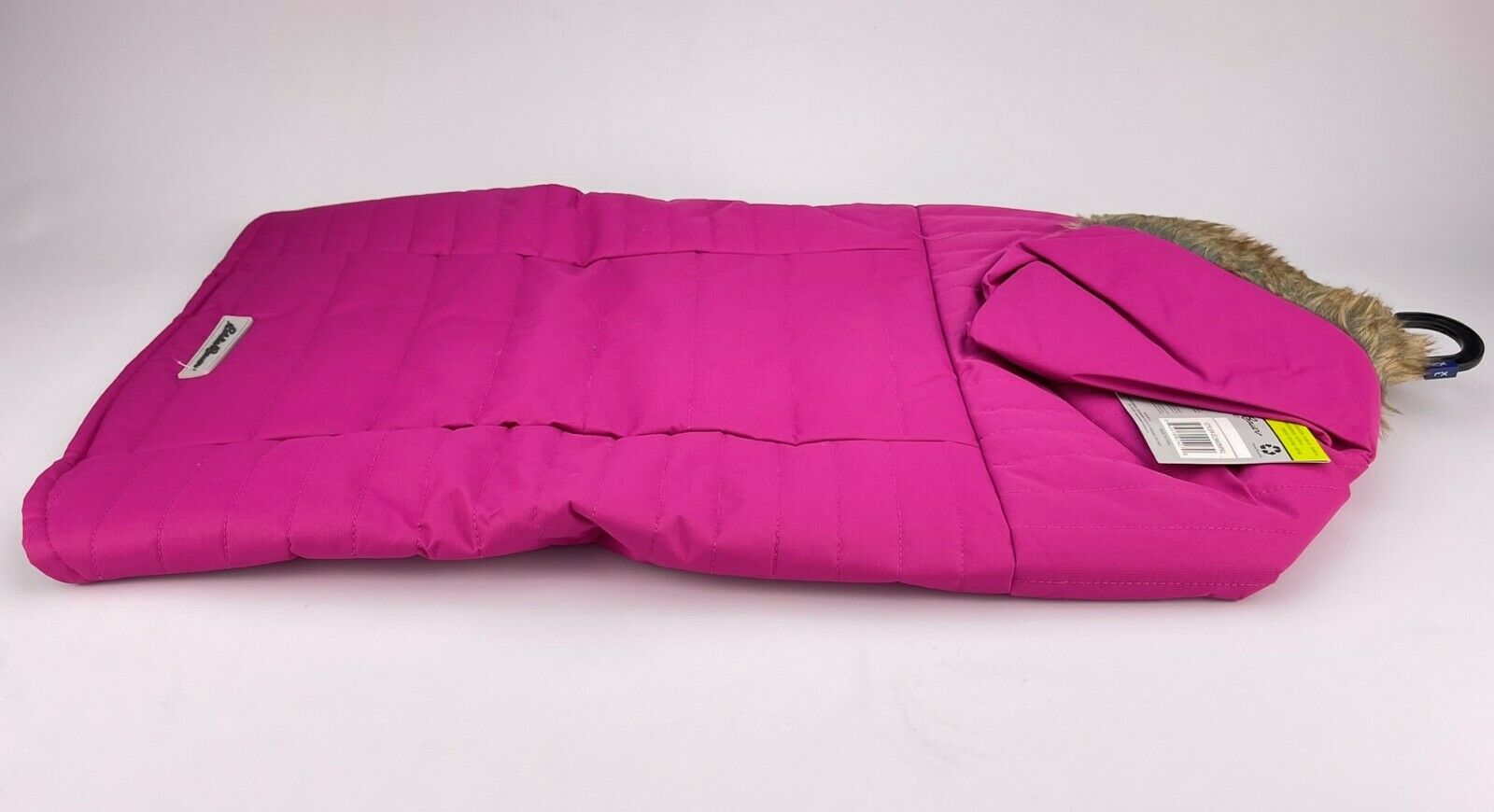 Eddie Bauer Chinook Hooded Dog Parka with Faux Fur Trim, Fuchsia/Purple (X-Large)