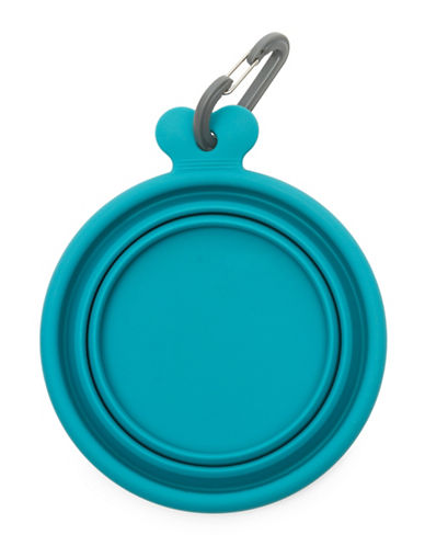 Messy Mutts Teal Collapsible Silicone Dog Bowl