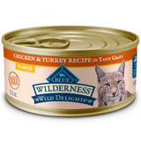 Blue Buffalo Wilderness Wild Delights Chicken & Turkey Canned Cat Food, 5.5 oz.