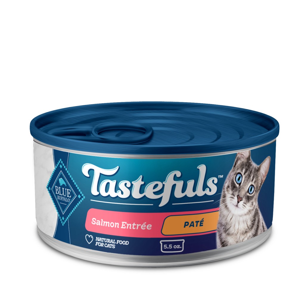 Blue Buffalo Tastefuls Salmon Pate Cat Food, 5.5 oz Can
