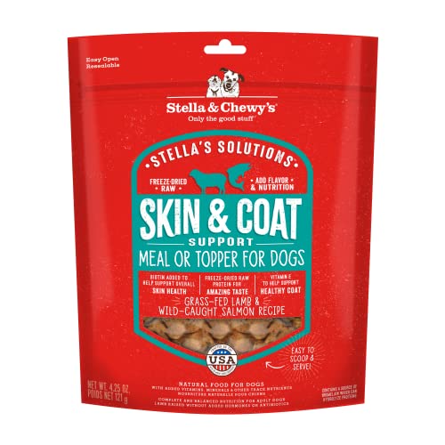 Stella & Chewy's Skin & Coat Boost Lamb & Salmon Freeze-Dried Dog Food, 4.2 oz.