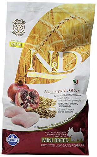 Farmina Pet Foods Farmina N&D Natural & Delicious Low Grain Mini Adult Chicken & Pomegranate Dry Dog Food 5.5-Lb Bag