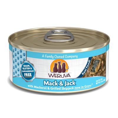 Weruva Mack & Jack with Mackerel & Skipjack in Gravy Wet Cat Food, 5.5 oz.