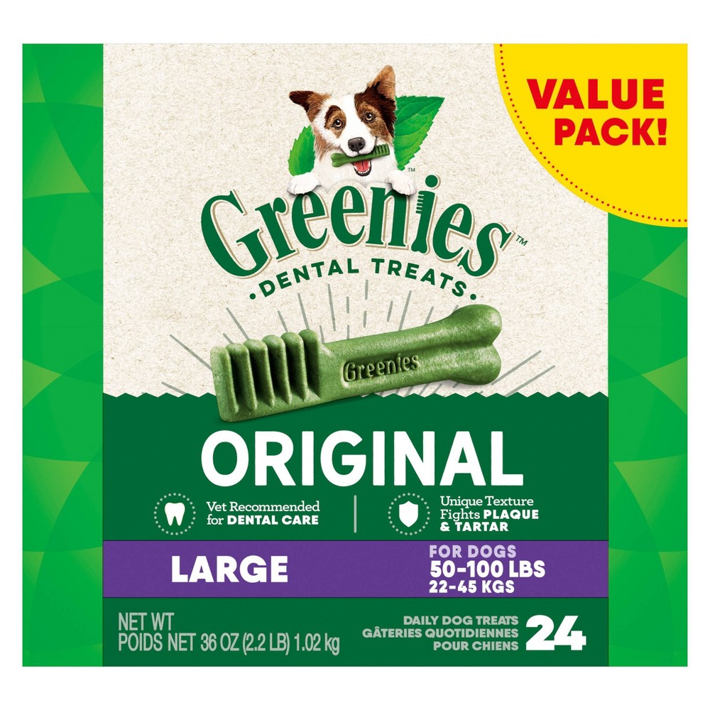 Greenies Large Size Natural Dental Dog Treats, 36 oz.