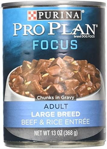 Edme-Petnsale Purina Pro Plan Gravy Wet Dog Food For Large Dogs, Large Breed, Beef And Rice Entrée - 13 Ounce Can