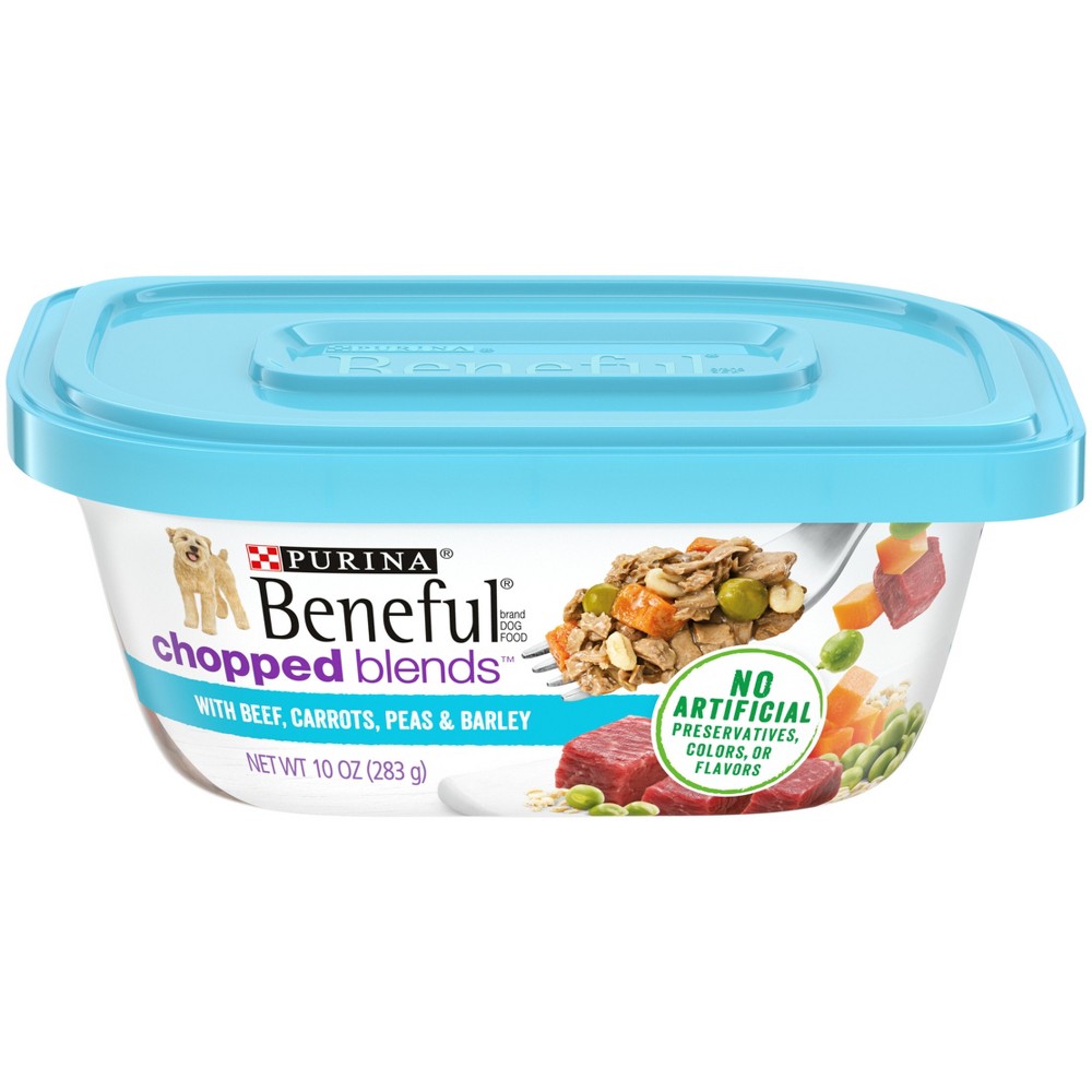 Purina Beneful Chopped Blends Beef, Carrots, Peas & Barley Wet Dog Food, 10 oz.
