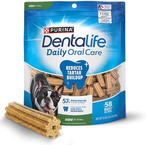 Purina DentaLife Daily Mini Toy Breed Dog Dental Chews, 58 Count