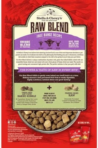 Stella & Chewy's Grass-Fed Lamb Recipe Raw Coated Kibble Dry Dog Food