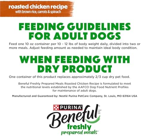 Purina Beneful Prepared Meals Roasted Chicken Recipe with Brown Rice Carrots & Spinach Wet Dog Food, 10 oz.