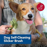 Safari Self-Cleaning Slicker Brush for Cats, 3.2 in.
