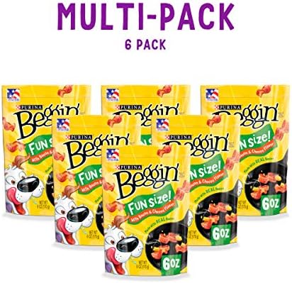 Purina Beggin' Strips Fun Size Bacon & Cheese Flavor Tender Chews Small Dog Treats, 6 oz.