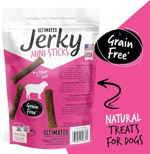 Ultimates Jerky Mini Sticks Lamb Dog Treats - 7 oz