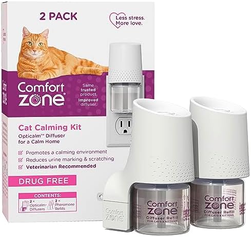 Comfort Zone Cat Calming Diffuser 30-Day Trial Kit (1 Diffuser & 1 Refill)