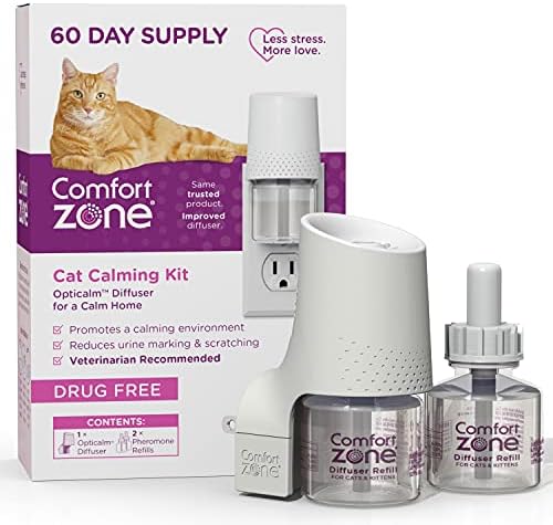 Comfort Zone Cat Calming Diffuser 30-Day Trial Kit (1 Diffuser & 1 Refill)