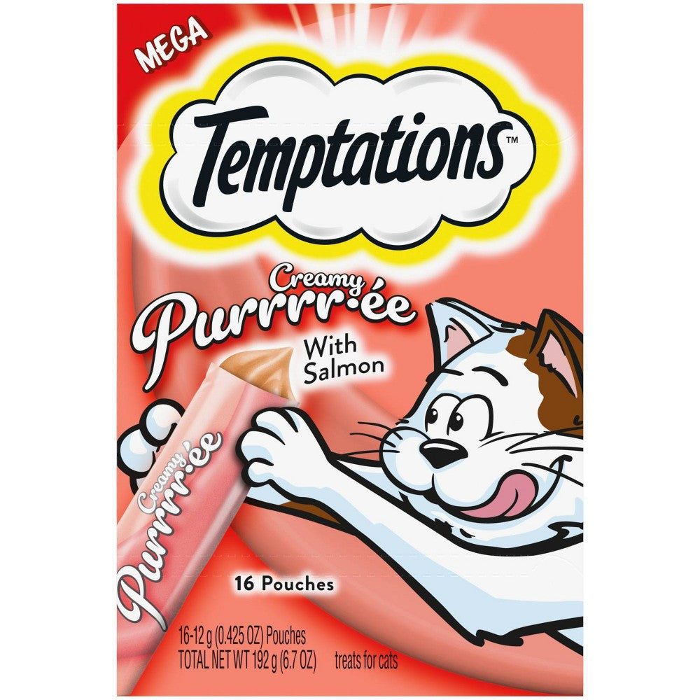 Temptations Creamy Puree Salmon Cat Treats, 6.7 oz.