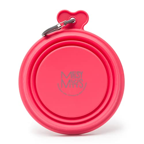 Messy Mutts Silicone Collapsible Travel Pet Bowl, 1.75 Cups