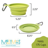 Messy Mutts Portable Silicone Collapsible Travel Pet Bowl
