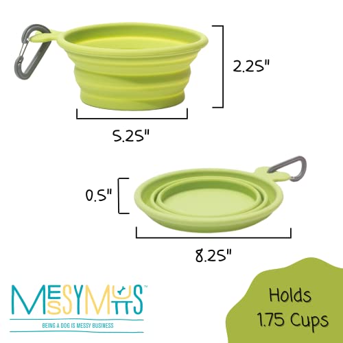 Messy Mutts Portable Silicone Collapsible Travel Pet Bowl