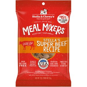 Stella & Chewy's Super Beef Meal Mixers Freeze-Dried Cat Food Topper, 1 oz.