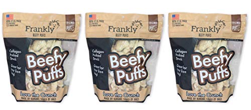 Frankly 3 Pack Of Beefy Puffs Dog Treats, 2.5 Ounces Each, Made in The Usa