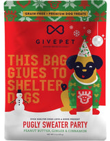 GivePet Pugly Sweater Holiday Grain-Free Dog Treats, 6 oz.