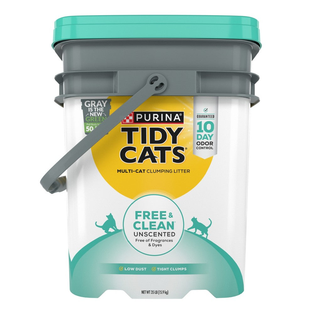 Tidy Cats Free & Clean Unscented Clumping Cat Litter, 35 lbs.