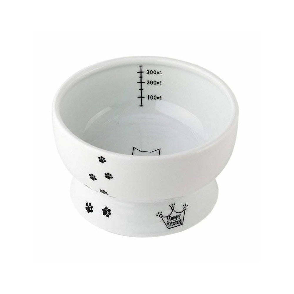 Necoichi Raised Cat Water Bowl with Measurement Lines