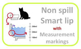 Necoichi Raised Cat Water Bowl with Measurement Lines