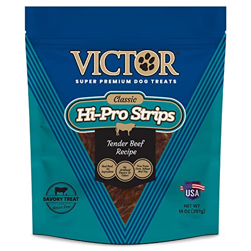 Victor Classic Hipro Strips Super Premium Tender Beef Recipe Dog Treats 14 oz