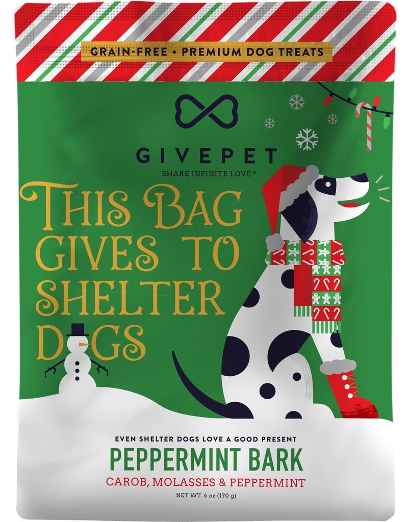 GivePet Peppermint Bark Holiday Grain-Free Dog Treats, 6 oz.