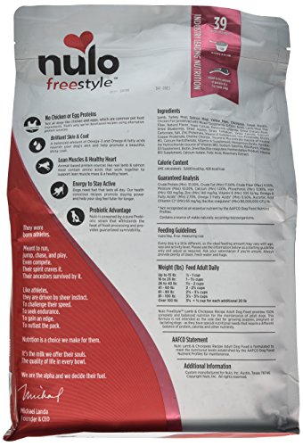 Nulo FreeStyle Lamb & Chickpea Grain-Free Adult Dry Dog Food, 4.5 lbs.