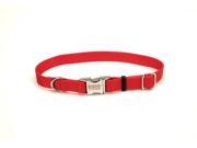 Coastal Red Nylon Cat Collar with Metal Buckle, 5/8 x 10-14 in.