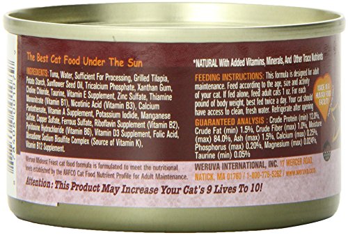 Weruva Mideast Feast Grilled Tilapia Wet Cat Food, 3 oz.