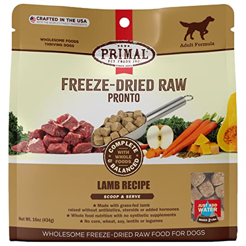 Primal Lamb Formula Freeze-Dried Pronto Dog Food, 16 oz.