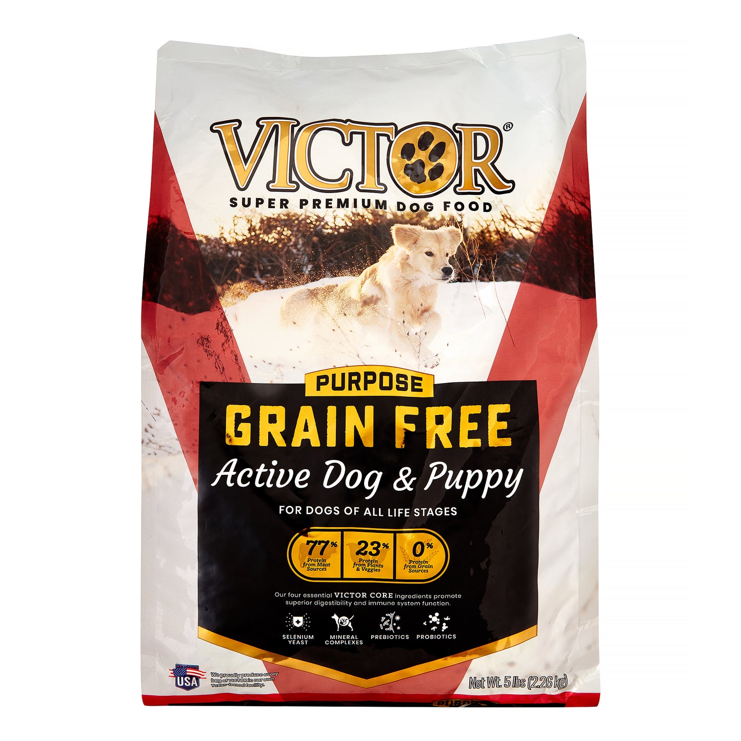 Victor  Grain Free Active Dog & Puppy Food - Beef, Pork & Fish - 5 lbs