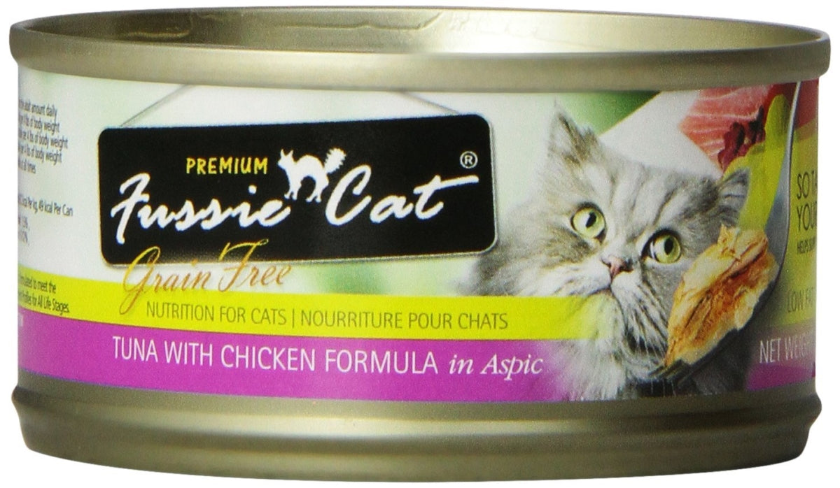 Fussie Cat Premium Tuna with Anchovies in Aspic Canned Cat Food, 2.8 oz.