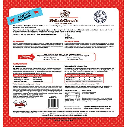 Stella & Chewy's Savory Lamb Meal Mixers Freeze-Dried Dog Food Topper, 3.5 oz.