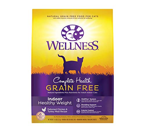 Wellness Complete Health Grain-Free Indoor Healthy Weight Chicken Dry Cat Food, 11.5 lbs.
