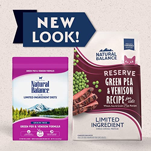 Natural Balance Limited Ingredient Green Pea & Venison Dry Cat Food, 4 lbs.