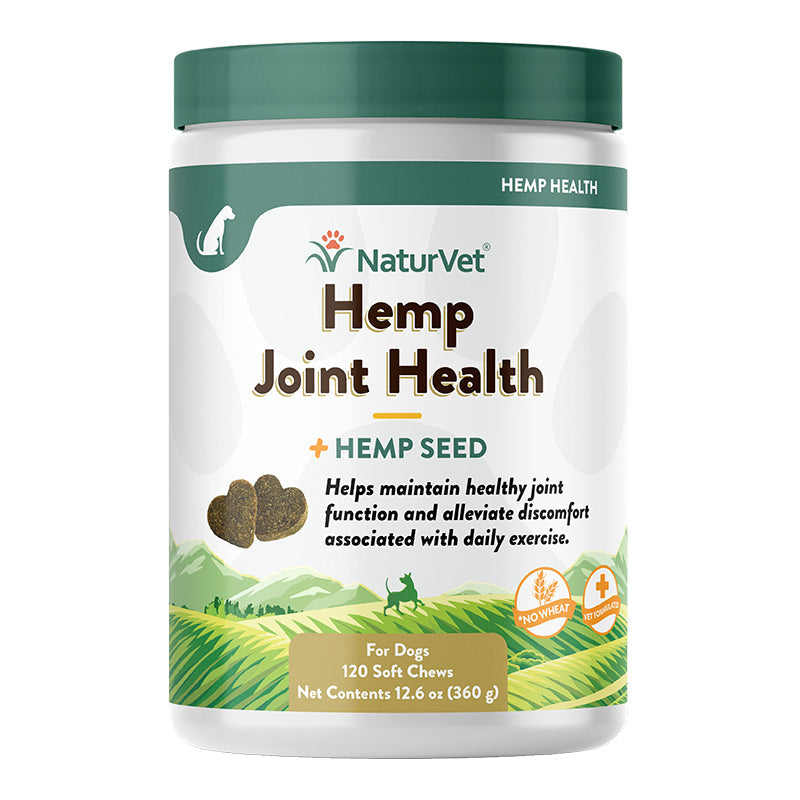 Naturvet Hemp Joint Care Supplements For Dogs, 120 Ct