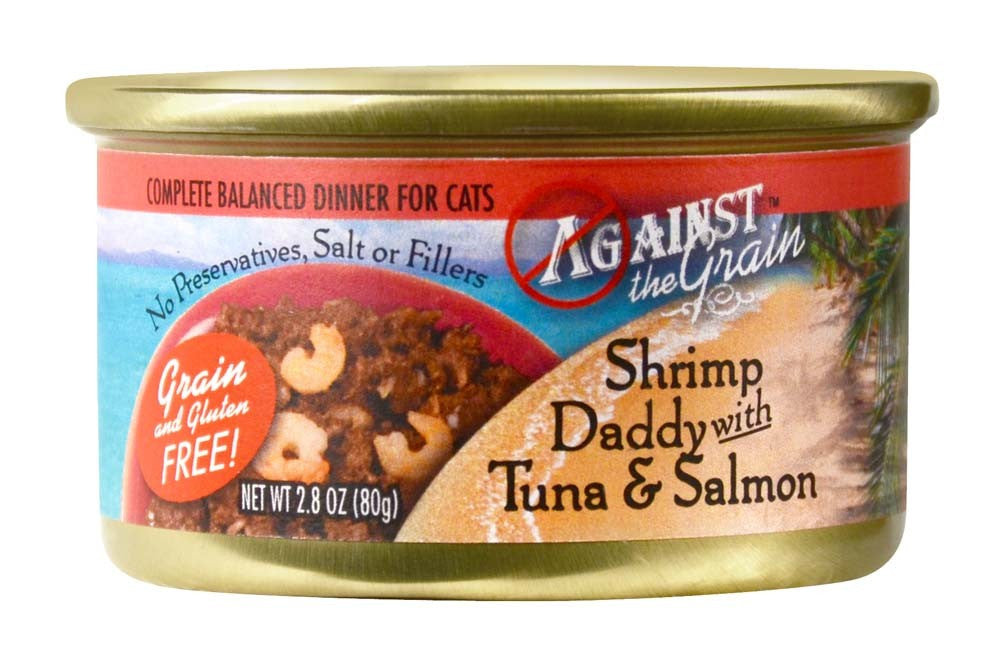 Against The Grain Shrimp Daddy With Tuna And Salmon Canned Cat Food 2.8-oz