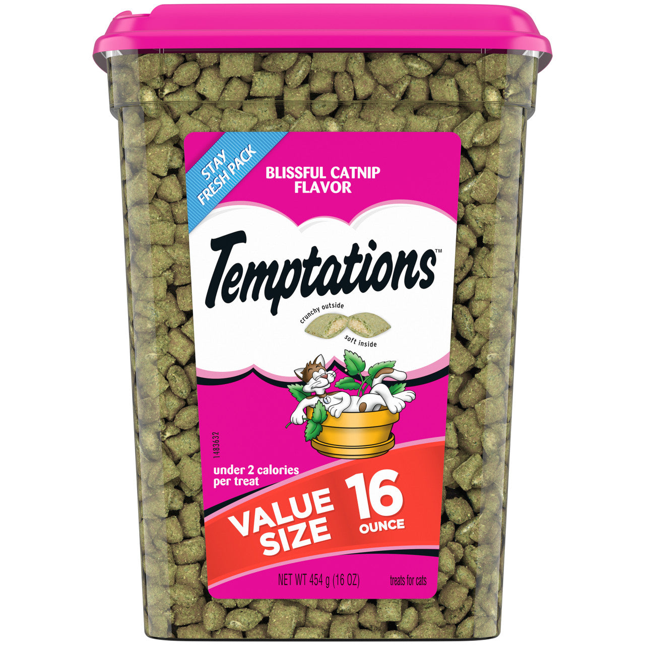 Whiskas Temptations Catnip Treats, Crunchy & Soft, 16 oz