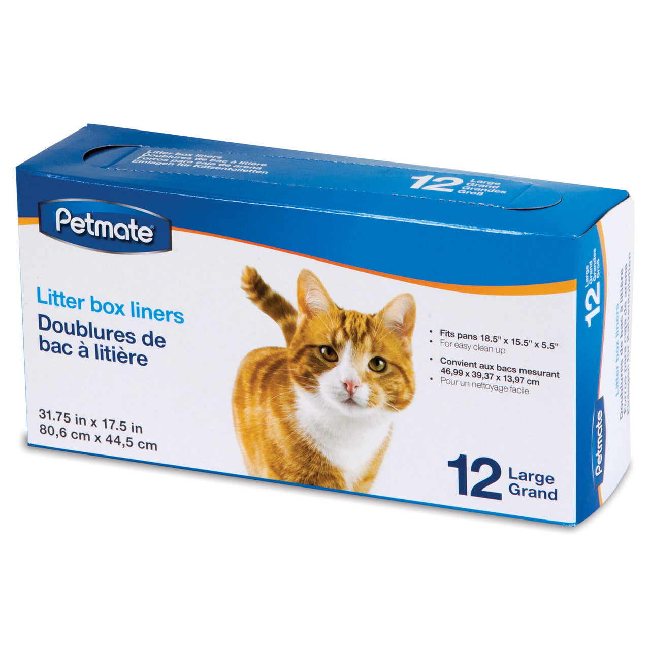 Doskocil Large Cat Litter Box Liners, 12 Pack