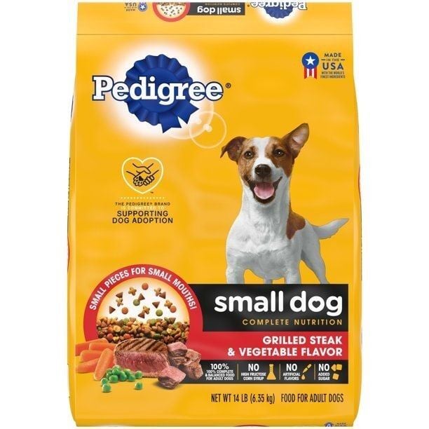 Pedigree Adult Small Dog Food, Grilled Steak, 14 Lb.